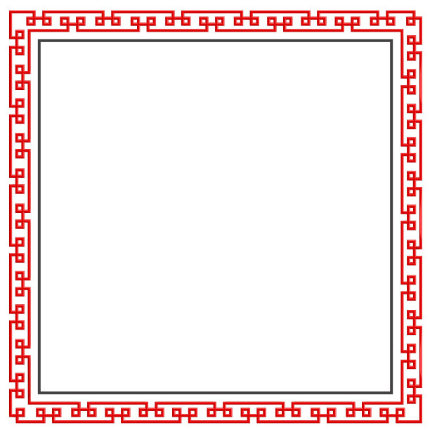 3D中国模式框架，矢量边界艺术中国风格图片下载