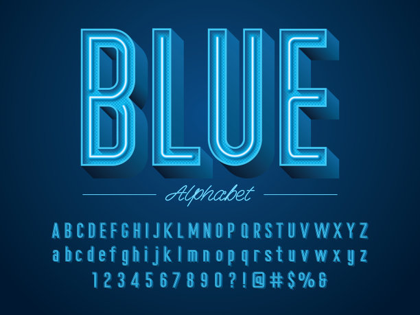 氖字体。图片下载