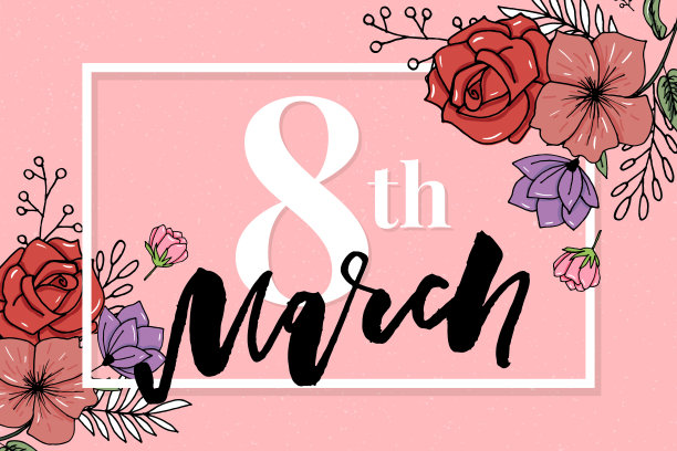 现代花卉载体艺术-豪华菊花和苹果花安排与水彩风格的圆形纸标签3月8日，婚礼，情人节，母亲节图片下载