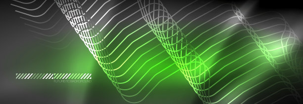 发光的霓虹灯抽象线条，科技未来的模板图片下载