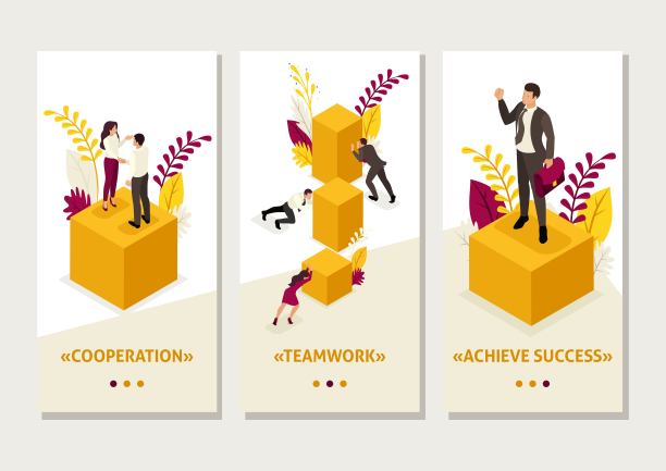 Isometric Template应用商人铺平道路的成功，商业解决方案，智能手机应用图片下载