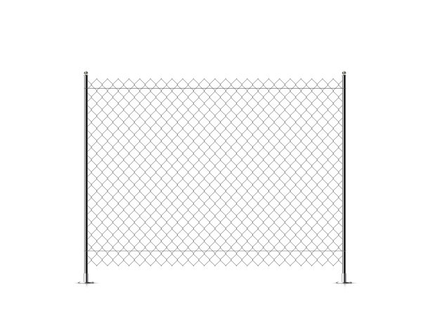 逼真的金属铁链围栏。图片下载