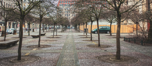 旅行背景-柏林街道图片下载