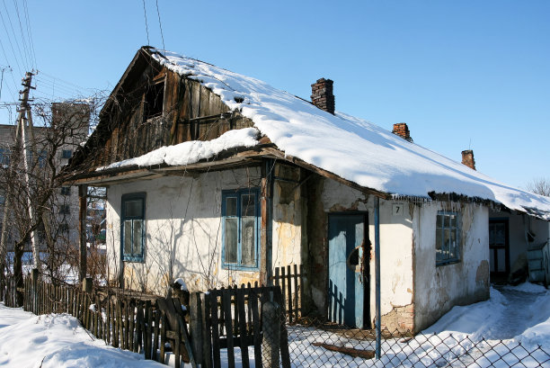 废弃的旧村屋图片下载