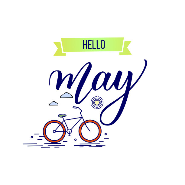 原来的手写字母Hello May和bicycle。图片下载