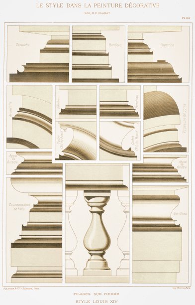 路易十四风格-石头纺纱，从装饰油漆1892图片下载