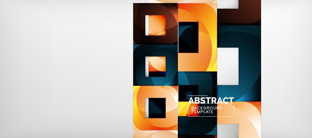 正方形背景，灰色抽象正方形，商业或技术模板图片下载