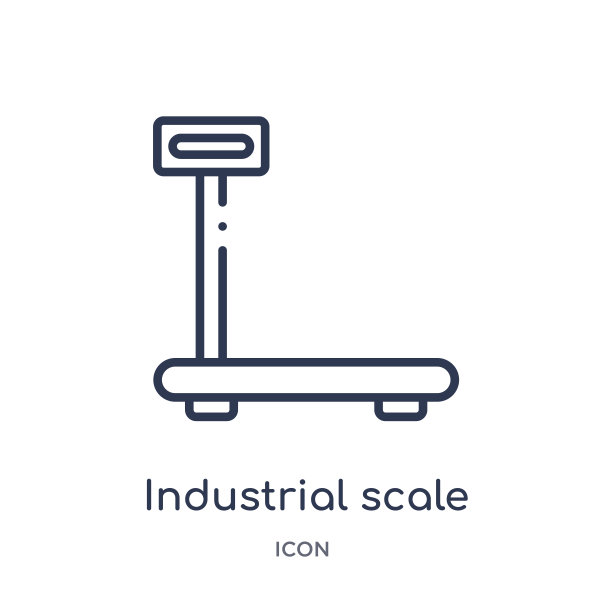 线性工业规模图标从测量大纲集合。细线工业规模图标孤立在白色背景。工业规模潮流插画图片下载