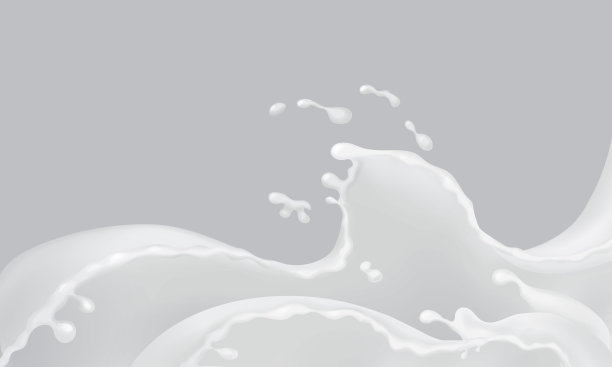 牛奶溅效果。液体倒饮料。广告横波设计。矢量3d现实插图。图片下载