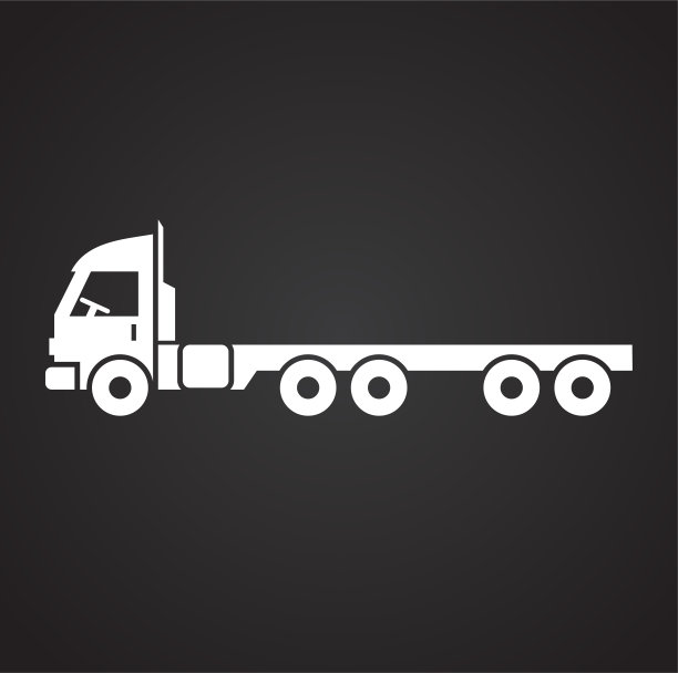 卡车图标的背景为图形和网页设计。简单的矢量信号。网站按钮或手机应用的互联网概念符号。图片下载