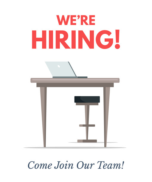 我们正在雇用平面彩色矢量海报模板图片下载