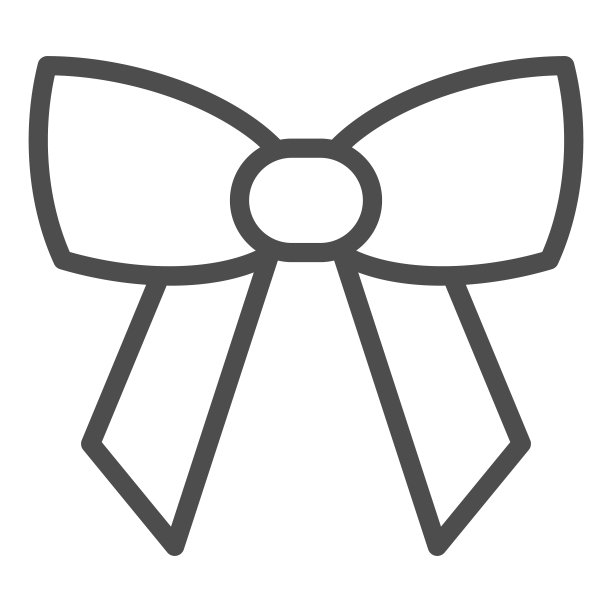 极简的船头线图标。节日装饰矢量插图孤立在白色。丝带蝴蝶结轮廓风格设计，专为网页和应用设计。Eps 10。图片下载