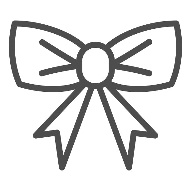 简单的弓线图标。庆祝装饰矢量插图孤立在白色。丝带结轮廓风格设计，专为网页和应用程序设计。Eps 10。图片下载