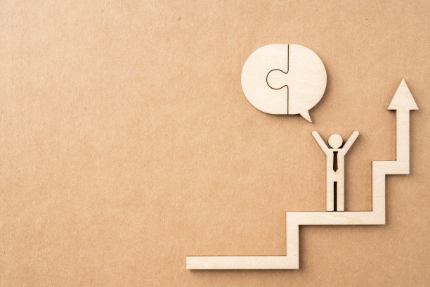 带有会话概念的木制商人图片下载