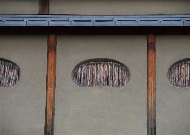 日式窗户的背景是竹条图片下载