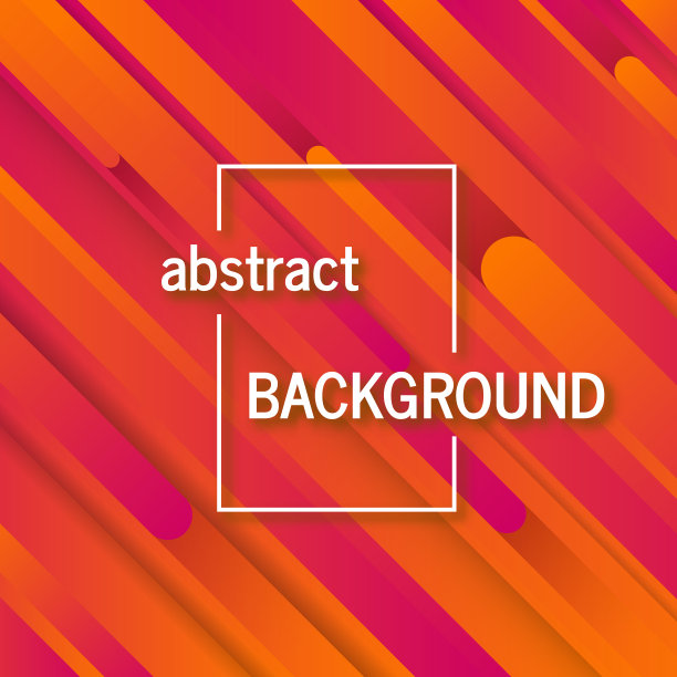 几何橙色背景与抽象的线图片下载
