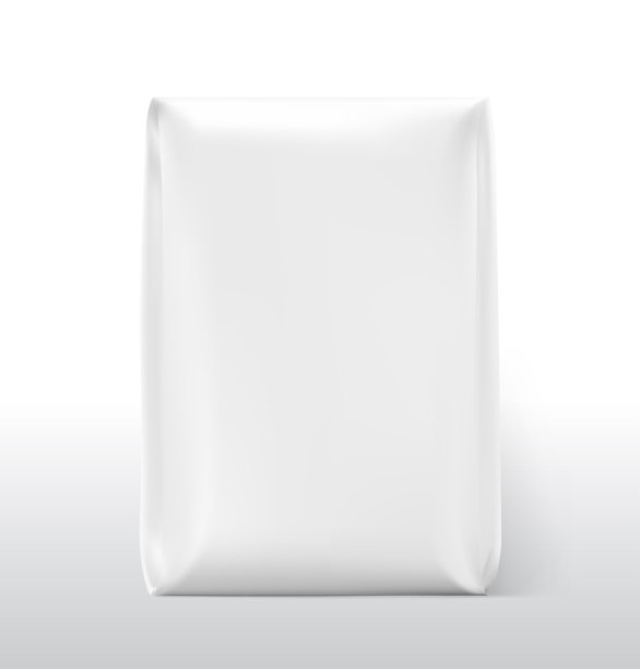 逼真的垂直袋模型与光泽的材料。图片下载