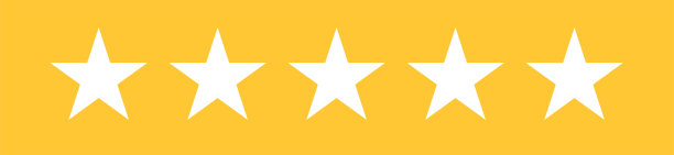 淡黄色风格的五星。图片下载