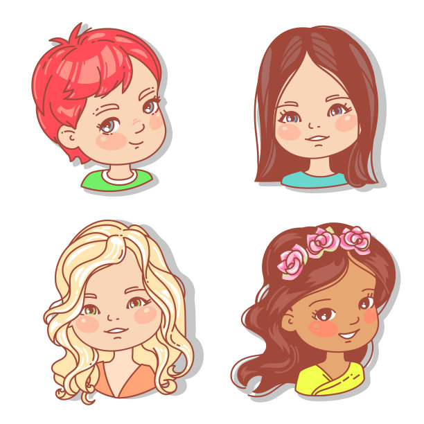 配上女孩的脸。图片下载