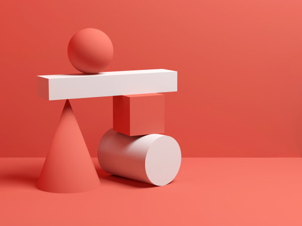 抽象平衡静物装置三维图片下载