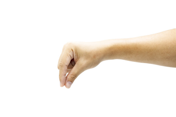 手动选择一些东西在白色背景，孤立-图像图片下载