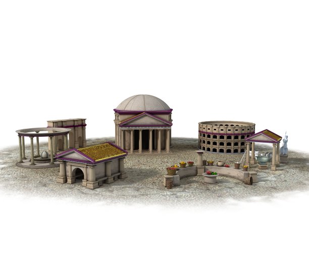 老城区，3d可视化，插图图片下载