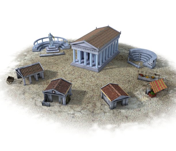 老城区，3d可视化，插图图片下载