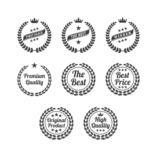 白色背景上的月桂花圈。图片下载