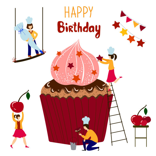 向量的生日蛋糕图片下载