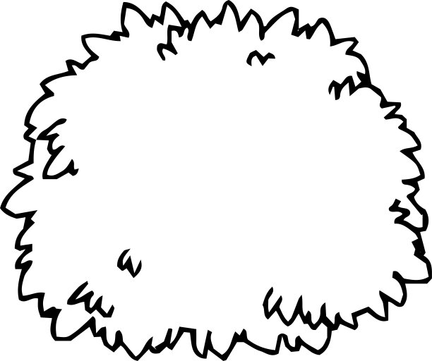 单色草的草图图片下载