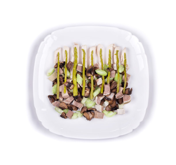 美味的牛舌沙拉。图片下载