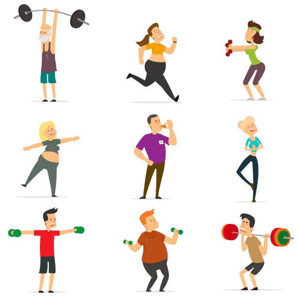 运动人士在平的风格。图片下载