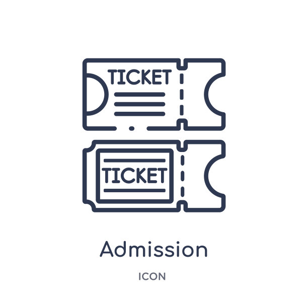 入场图标从党的大纲收集。细线进气图标隔离在白色背景上。图片下载