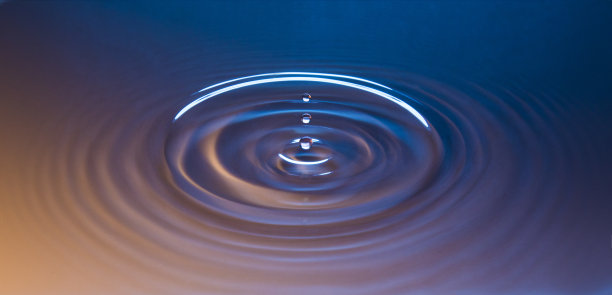 单圈橙蓝色水滴图片下载