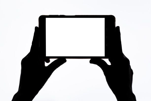 轮廓手势握PAD图片下载