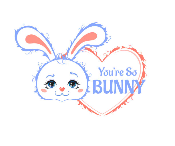 你真是可爱的小兔子。矢量插图。图片下载