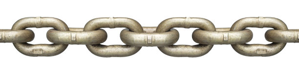 无缝金属链隔离在白色背景上图片下载