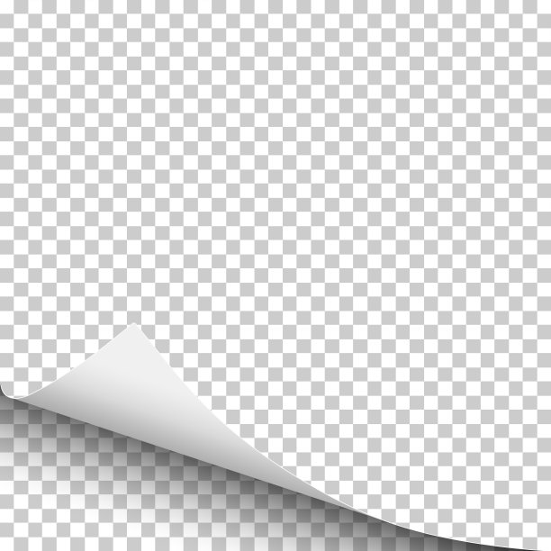 透明纸与左下角卷曲-模板设计。元素与空间的文本，广告和其他目的。矢量插图。图片下载