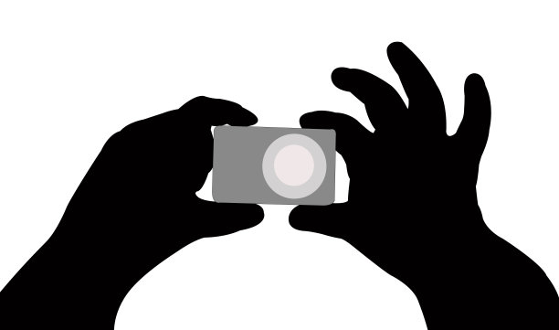 自拍轮廓矢量图片下载