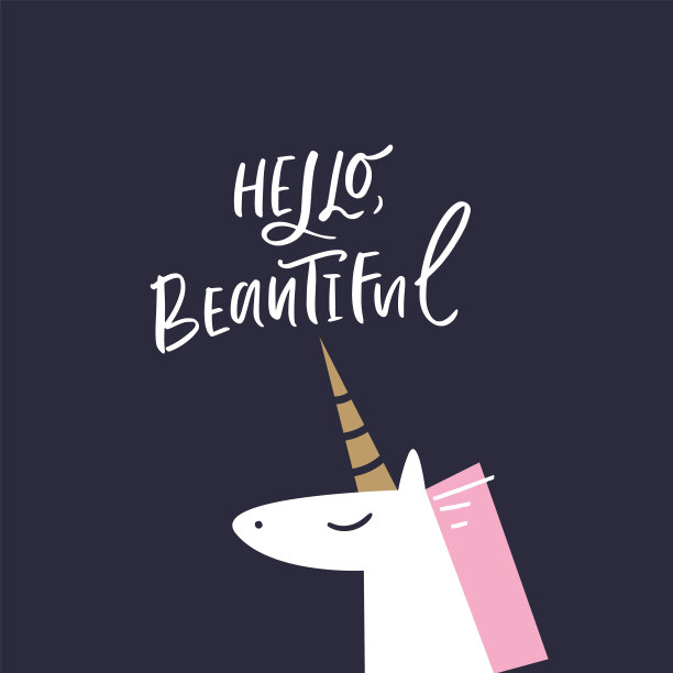 独角兽派对矢量，可爱的托儿所墙壁艺术，动物版画，粉彩婴儿室装饰图片，剪贴艺术图片下载