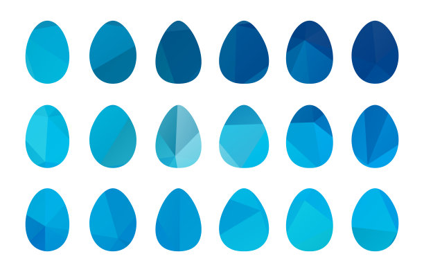 鸡蛋图标设置为快乐复活节贺卡设计图片下载