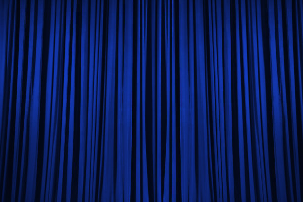 蓝色舞台幕纹理背景图片下载