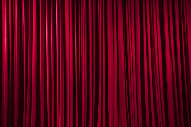 红色舞台幕布纹理背景图片下载