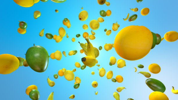 水果在太空中摇摆图片下载
