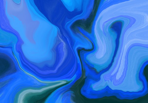 超级华丽的抽象画。液体涂料技术背景。大理石效果的绘画。背景墙纸，海报，卡片，邀请，网站。混合蓝色，绿松石色和黑色。图片下载