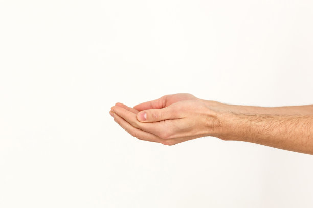 手掌张开，孤立在白色背景上图片下载