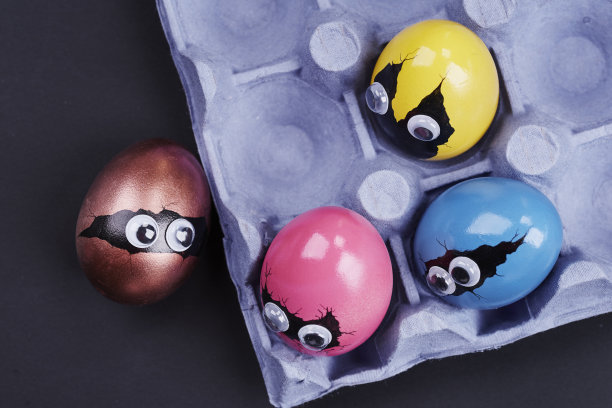 复活节彩蛋的特写图片下载