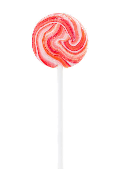棒棒糖在棍上旋转孤立在白色图片下载