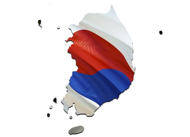韩国地图上挥舞的旗帜。3D渲染韩国地图和挥舞的旗帜在亚洲地图。韩国的国家象征。以亚洲为背景的韩国国旗。首尔国家国旗’图片下载