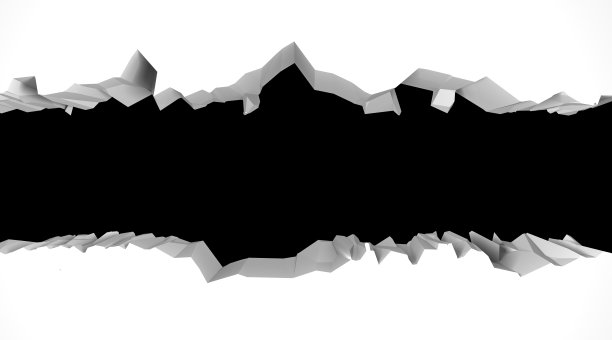 黑暗的破坏在白色的石墙上撕开了一个洞图片下载